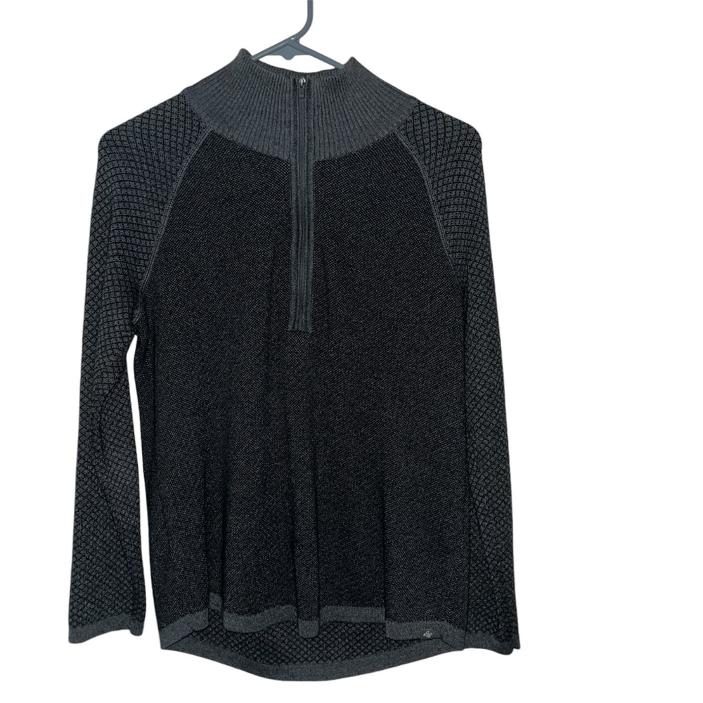 Eddie Bauer charcoal 1/2 zip pullover womens medium sweater